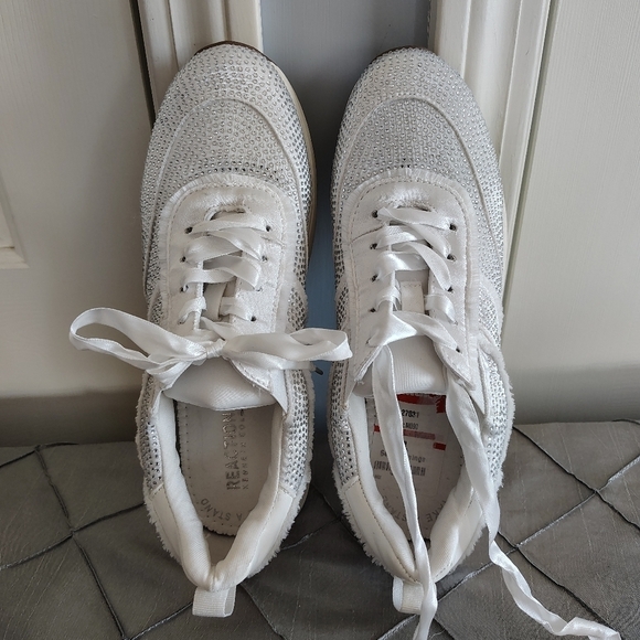 Kenneth Cole Reaction Shoes - Reaction Kenneth Cole Take a Step White Sparkle Sneakers 9M
